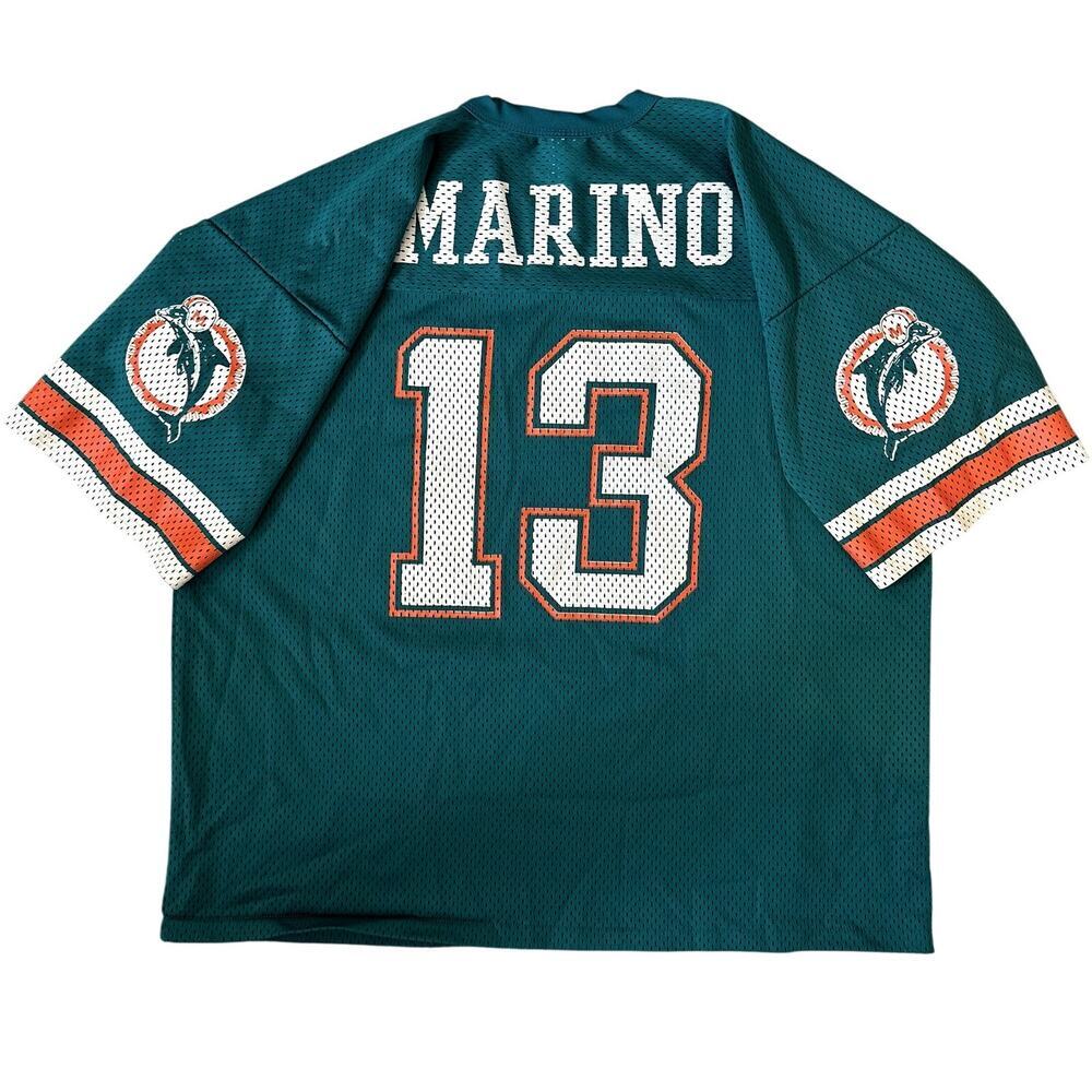 Vintage 90s Dan Marino Adult Jersey XL Miami Dolphins 13 Logo 7 USA Made - Picture 4 of 6